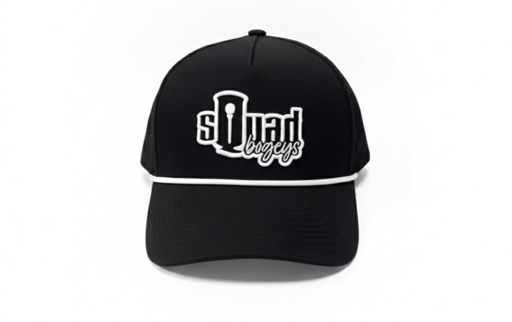 Black sQuadbogeys Script Hat