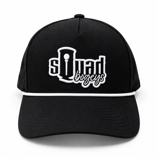 Black sQuadbogeys Script Hat